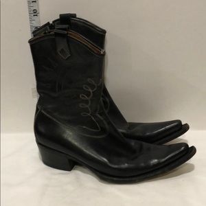 Leather Italian Pointed cowgirl Boots